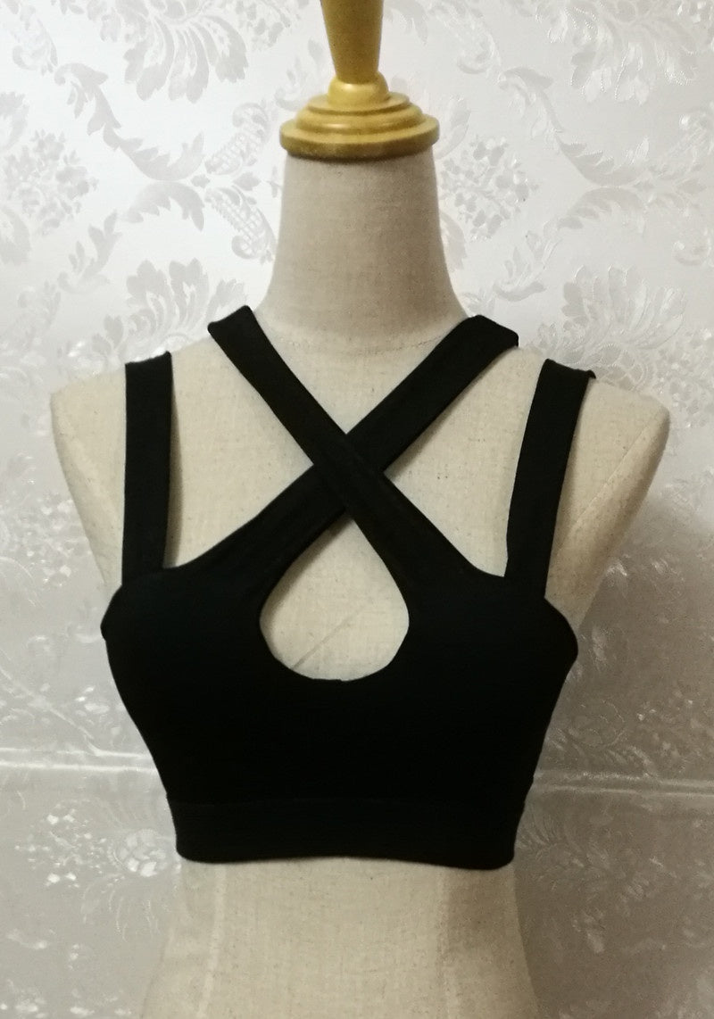 Cross Cutout Crop Top
