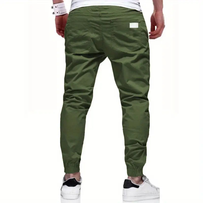 Men's Casual Drawstring Pocket Cargo Jogger Pants
