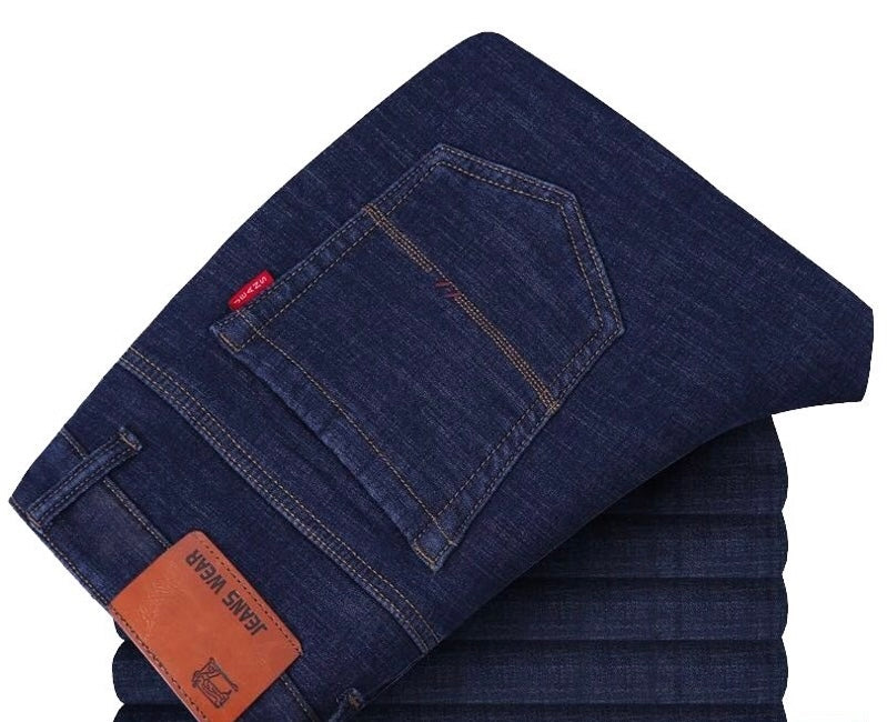 Men's Slim Straight Black Jeans Pants