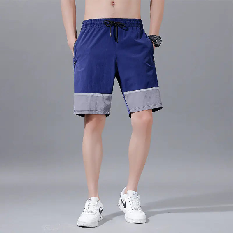 Men's Athletic Lightweight Color-Block Shorts 7025