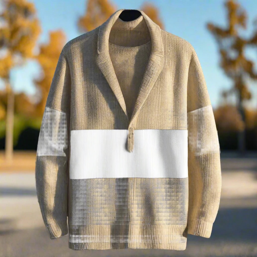 Loose Fit Knit Sweater in Trendy Lazy Style