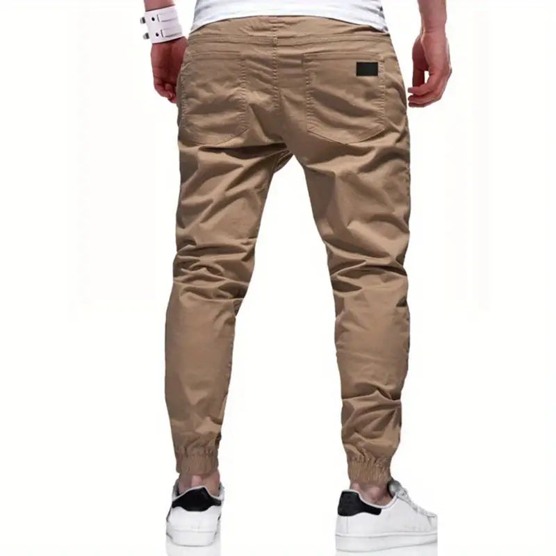 Men's Casual Drawstring Pocket Cargo Jogger Pants