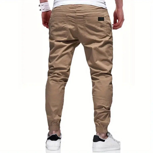 Men's Casual Drawstring Pocket Cargo Jogger Pants