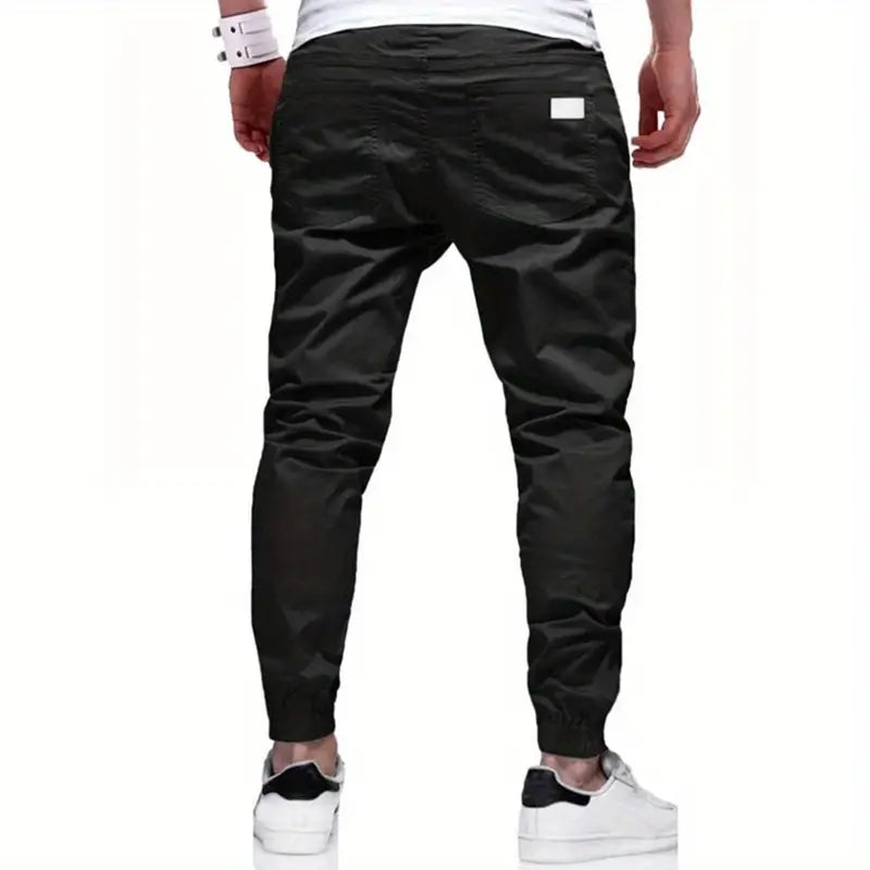 Men's Casual Drawstring Pocket Cargo Jogger Pants
