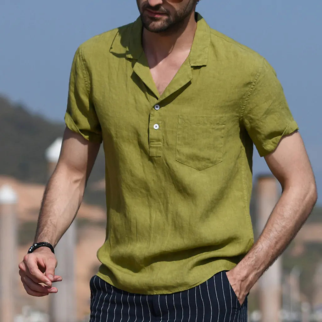 Men's Casual Vintage Short Sleeve Shirt