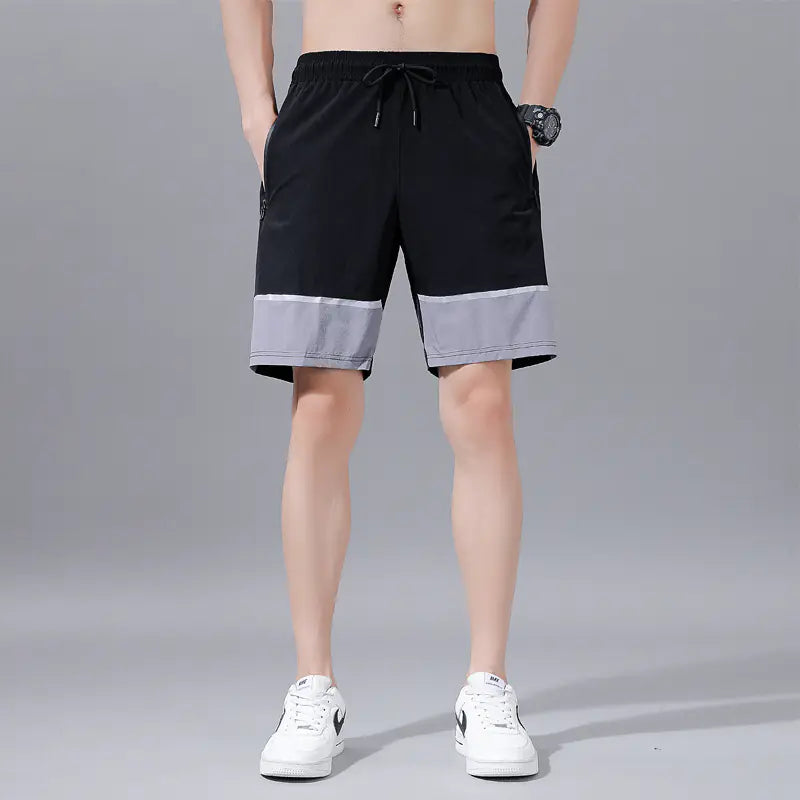 Men's Athletic Lightweight Color-Block Shorts 7025