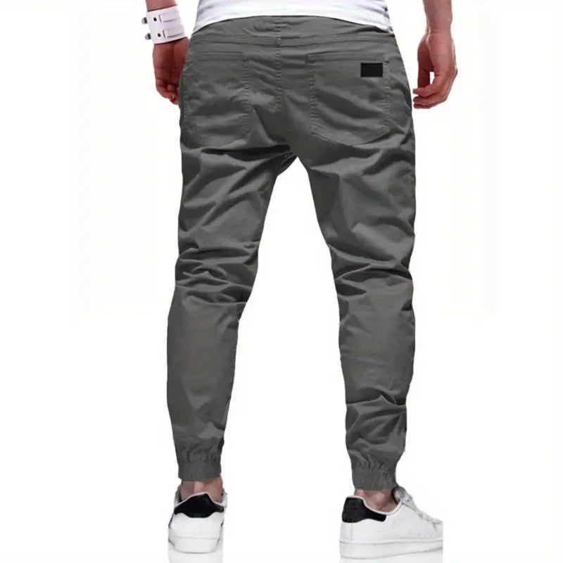 Men's Casual Drawstring Pocket Cargo Jogger Pants