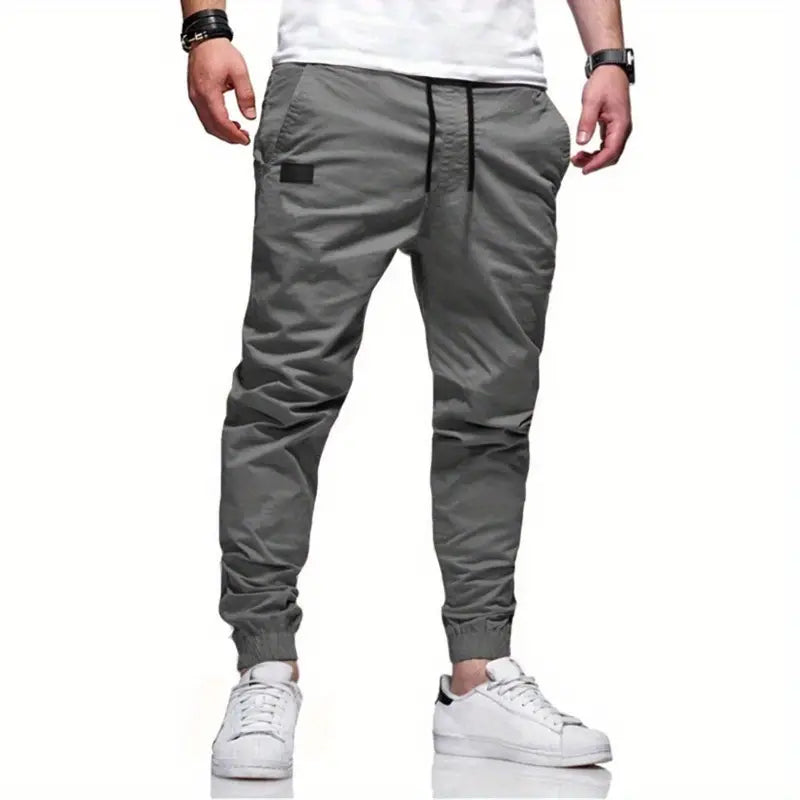 Men's Casual Drawstring Pocket Cargo Jogger Pants