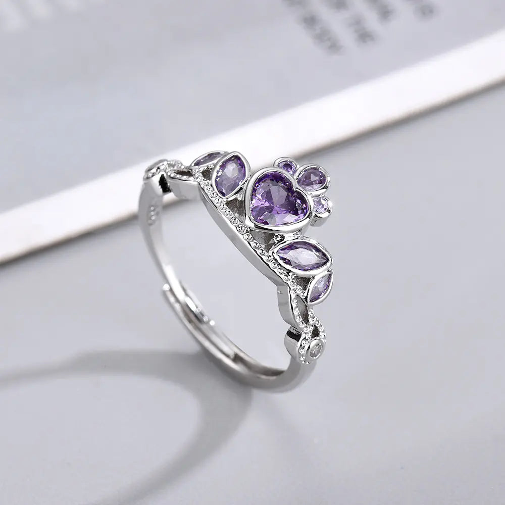 Love Princess Zircon Wind Ring